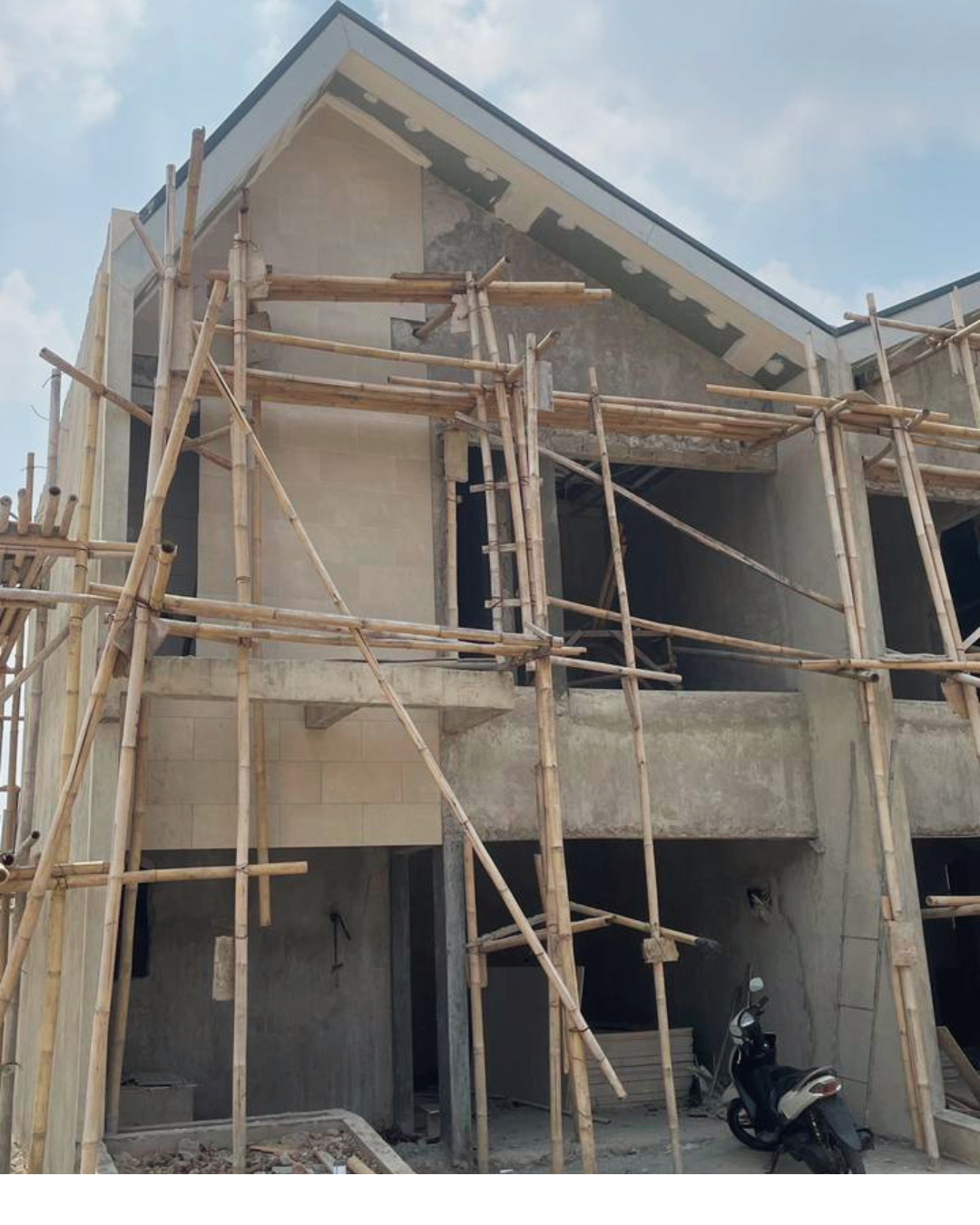 Progres pembangunan rumah Bangun'an Studio
